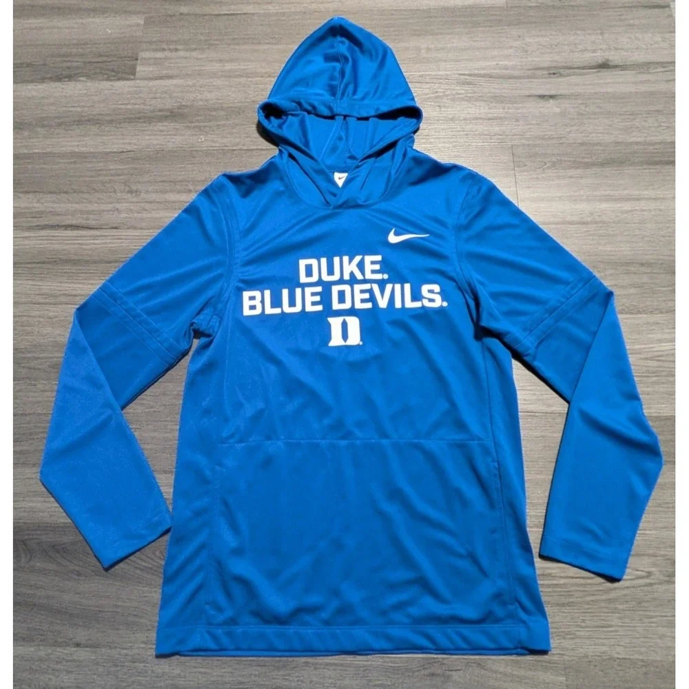 Nike Duke Blue Devils Sideline Lightweight Dri-Fit Long Sleeve Hoodie Size Small